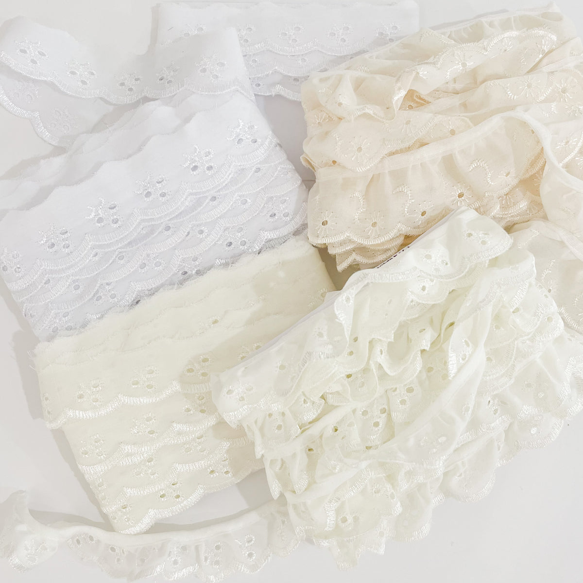 Neutral Broderie Trim
