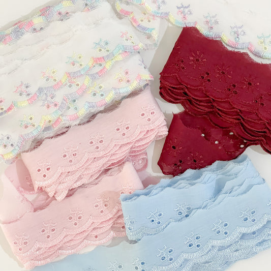 Coloured Broderie Trim